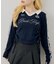 【continuer】配色襟キラキラロゴサイドドロストTee