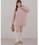 【continuer】ハートケーブル肩開きリボンニットワンピ