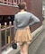 【continuer】衿フェザーケーブルポロニット