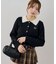 【continuer】衿フェザーケーブルポロニット
