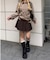 【continuer】フェイクファーコンビベルト