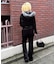 【continuer】セットアップ可能フェイクファー付ベロアパーカー