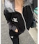 【continuer】セットアップ可能フェイクファー付ベロアパーカー
