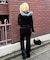 【continuer】セットアップ可能ベロアフレアパンツ