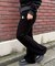【continuer】セットアップ可能ベロアフレアパンツ