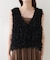 【natural couture】リボンフリンジベスト