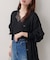 【natural couture】ギャザーシアーシャツカーデ