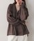 【natural couture】ギャザーシアーシャツカーデ