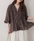 【natural couture】ギャザーシアーシャツカーデ
