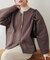 【natural couture】ＷＺＩＰニットジャケット