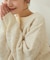 【natural couture】モールヤーンお花ジャガードカーディガン
