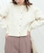 【natural couture】モールヤーンお花ジャガードカーディガン