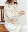 【natural couture】モールヤーンお花ジャガードカーディガン