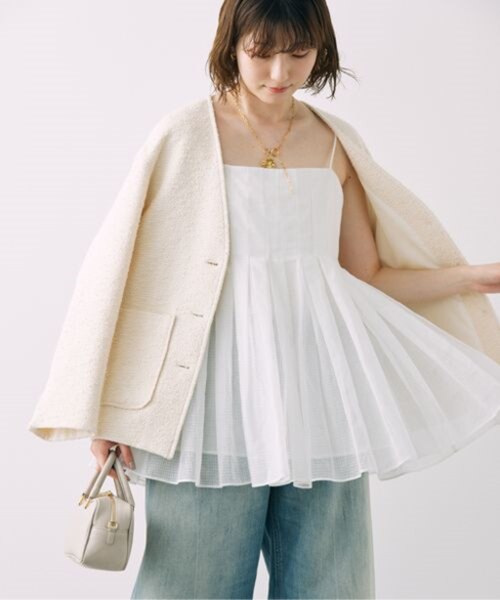 オーガンジーチェックキャミ｜ﾊﾞﾋﾞﾛﾝｽﾄｯｸのアウトレット通販