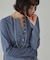 デニム天竺ヘンリーネックプルオーバー