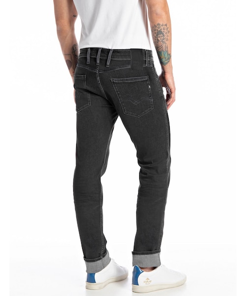 REPLAY リプレイ ANBASS SLIM FIT ダメージ加工 デニムパンツ M914Y 34 