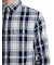インディゴチェック コットンシャツ