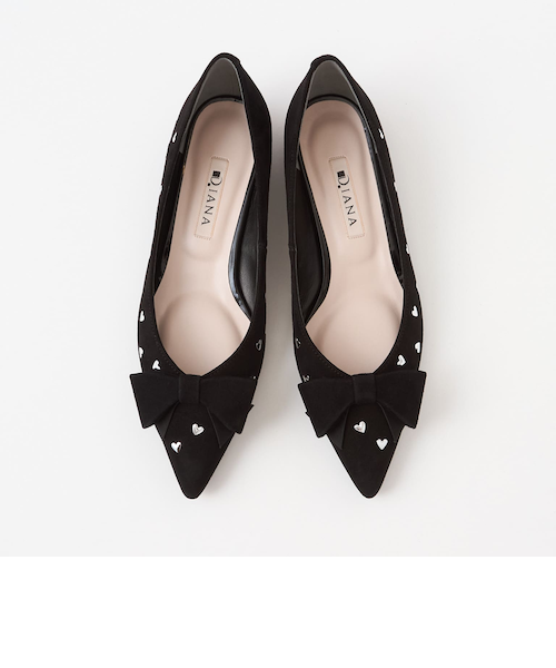 シャープなシルエット☆大人顔リボンフラット｜ダイアナのアウトレット