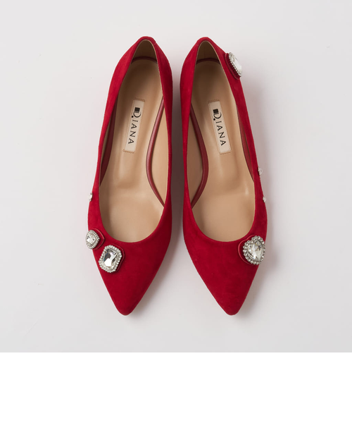 ココロ躍る☆大粒ビジューつきフラットパンプス｜ダイアナの