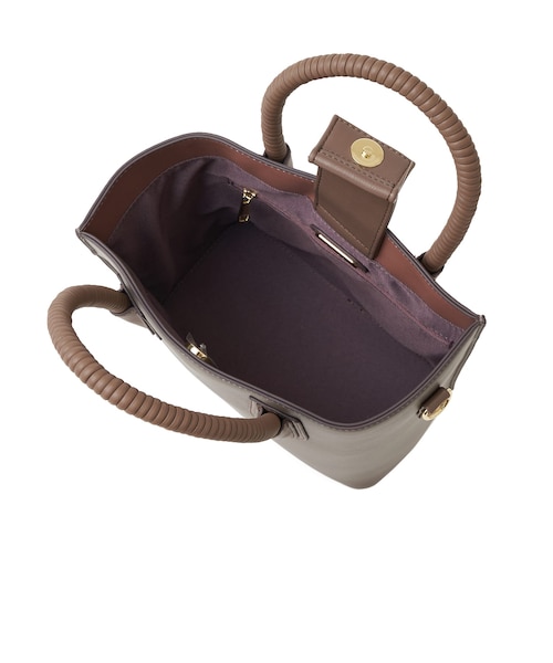ぐるぐるハンドルがポイント☆バイカラートートBAG｜ダイアナの