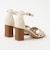 上品な雰囲気に♪スタック調ヒールサンダル