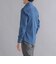 SHIPS:<ストレッチ性>ウォッシュド インディゴ ストレッチ 無地 シャツ