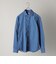 SHIPS:<ストレッチ性>ウォッシュド インディゴ ストレッチ 無地 シャツ