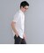 SHIPS:MONTI社製生地 カラミ ボタンダウン 無地 半袖シャツ