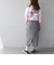 SHIPS any:〈ウォッシャブル〉トーナルカラー フラワー ストレート スカート