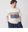 SHIPS: カラー ブロック パネル クルーネック Tシャツ