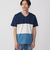 SHIPS: スペック ワイドボーダー/パネル Vネック Tシャツ