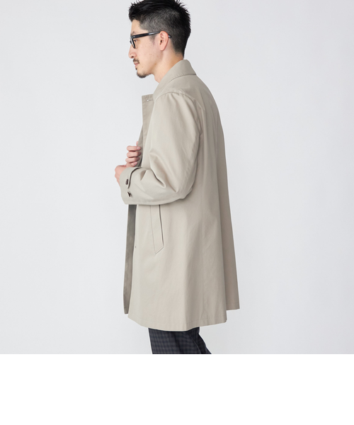 コットンベンタイルフードコート ベンタイル60/2ウエザー バルマカーンコート シングルラグラン