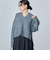 *〈手洗い可能〉Vネック スリット メランジ プルオーバー ◇