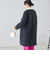 〈手洗い可能 / 撥水加工〉リバーシブル ノーカラー コート ◇