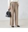 〈手洗い可能〉ウールライク ウエスト タック パンツ