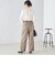 〈手洗い可能〉ウールライク ウエスト タック パンツ