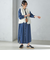 〈手洗い可能〉ランダム ピンタック デニム ワンピース 24SS ◇