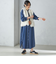 〈手洗い可能〉ランダム ピンタック デニム ワンピース 24SS ◇