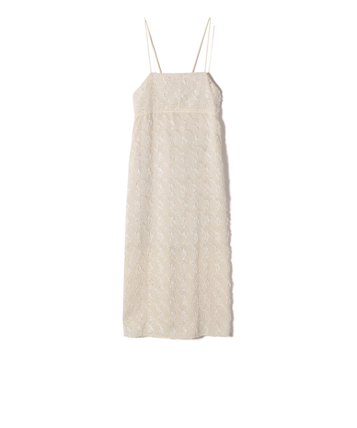 手洗い可能〉フリンジ ジャカード キャミ ワンピース 24SS｜シップス
