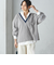 【SHIPS別注】onit:〈洗濯機可能〉ディープ Vネック ロング スリーブ TEE ◇