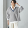 【SHIPS別注】onit:〈洗濯機可能〉ディープ Vネック ロング スリーブ TEE ◇
