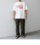 【SHIPS any別注】HANDTEX: NOT AMERICAN FOOD？ ロゴ プリント Tシャツ◇