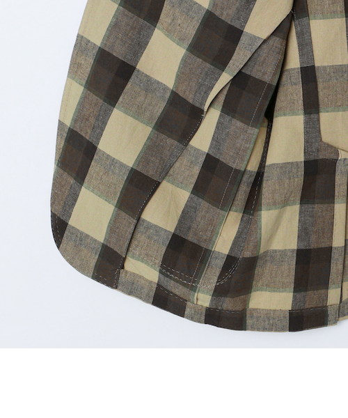 SHIPS別注】Errico Formicola: ブラウンカラー マドラスチェック