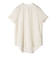 〈手洗い可能〉ジャカード バンドカラー ショート スリーブ ブラウス