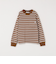 SHIPS any: リンガーネック ボーダー 長袖 ポケット Tシャツ<KIDS>