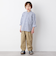 SHIPS any:  STANDARD ストライプ バンドカラー シャツ<KIDS>