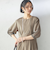 〈手洗い可能〉シアー スリーブ 切替 ジャージー ワンピース
