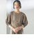 〈手洗い可能〉シアー スリーブ 切替 ジャージー ワンピース