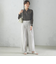 〈手洗い可能〉Asami 麻調合繊 2タック ワイドパンツ