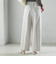 〈手洗い可能〉Asami 麻調合繊 2タック ワイドパンツ